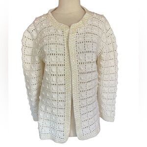 Source Unknown Sequin Trim, Open Weave Open‎ Knit Cardigan